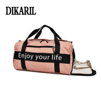 2021Dikaril Women Pink Sports Bag Men Nylon Waterproof Gym Bag Independent Shoe Position Luggage Storage Handbag Outdoor Travel Bags
