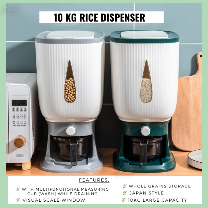 kitchen multipurpose sealed grain rice dispenser