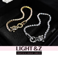 LIGHT &amp; Z ยุโรปและสหรัฐอเมริกาใหม่หรูหราฝังเพชรเสือดาวพิมพ์สร้อยข้อมือผู้หญิงหัวเข็มขัดเคลือบทองไม่ซีดจางเซ็กซี่สร้อยข้อมือ