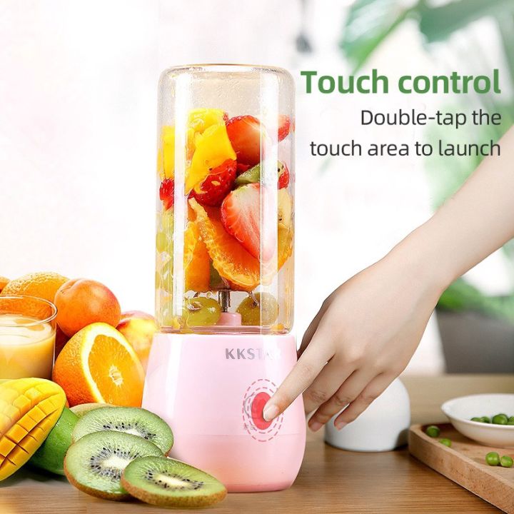 ล่าสุด-450-มล-เดิม-kkstar-fruit-juicer-cup-bottle-mixer-แบบพกพา-usb-ไฟฟ้าน้ำผลไม้คั้นน้ำผลไม้คั้นน้ำผลไม้ถ้วยขวดเครื่องผสมแบบชาร์จน้ำผลไม้ปั่น