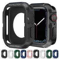 Carbon Fiber Case for Apple Watch Ultra 8/7/SE/6/5/4/3 TPU Shockproof Protector iWatch 41mm 45mm 38 40 42 44mm 49mm Bumper Cover Cases Cases