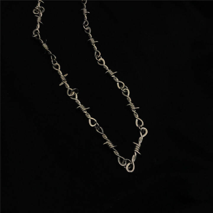 hip-hop-little-thorns-chain-wire-punk-style-small-necklace-alloy