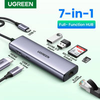 UGREEN USB C HUB 4พัน Type C เพื่อ HDMI RJ45 USB 3.0 PD 100วัตต์ SD TF อะแดปเตอร์สำหรับ Pro Air Pro M1 M2อุปกรณ์พีซี USB HUB