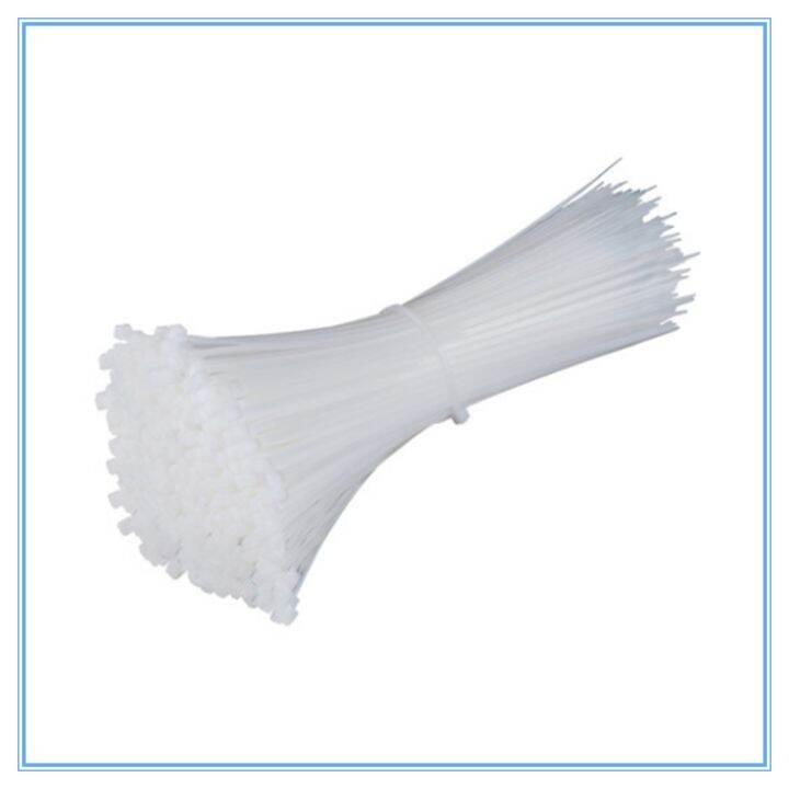 50pcs-8-x-200-250-300-350-400-450mm-white-black-milk-cable-wire-zip-ties-self-locking-nylon-cable-tie