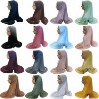 【YF】 Muslim One Piece Embroidery Amira Prayer Hijab Cap Ramadan Womens Wear Directly Convenient Turban Hat Shawls Headwear