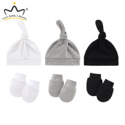 Bộ 2 Chiếc Găng Tay Mũ Trẻ Em, Mũ Beanie Cotton Mềm Cho Bé Trai Sơ Sinh