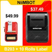 Niimbot เครื่องพิมพ์ฉลากความร้อนแบบพกพาขนาดเล็ก B21 B203เครื่องทำฉลากสติกเกอร์กาวด้วยตนเองสำหรับป้ายเสื้อผ้าสำนักงาน