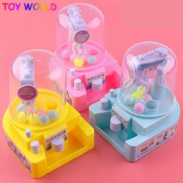 Mini Claw Machine For Kids Cartoon Rocket Shaped Ball Catching