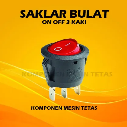 Saklar Bulat On-Off 3 Kaki AC-DC | Lazada Indonesia