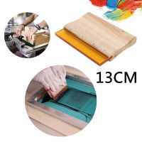 75A Sharp/Flat Head Silk Screen Printing Squeegee Ink Scraper Scratch Board Tools Squeegee Rubber With Wooden Handle 13cm Pipe Fittings Accessories