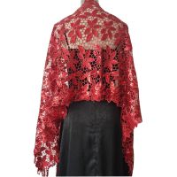 ；【‘；- Women Wedding Dress Capes Elegant Banquet Party Qipao Shawl Sequins Floral Tassel Cloaks Female Plus Size Scarf Echarpes