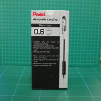 Pentel Hybrid Gel Grip K116-A Black ปากกาหมึกเจล เพนเทล K116-A หมึกสีดำ ขนาดหัว 0.6 มม. (1กล่อง/12ด้าม) ปากกาแบบสวมปลอก หมึกแห้งไว เขียนลื่น CCHAITIP STATIONERY เครื่องเขียน อุปกรณ์สำนักงาน ออฟฟิศ