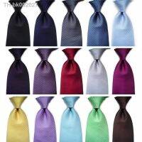 ♚☋ Men Women Fashion Ties 2023 10CM 4 Business Wedding Accessories Silk Tie Solid Striped Black Blue Red White Purple Necktie