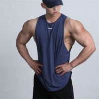 Brand Casual Fashion Clothing Bodybuilding Cotton Gym Tank Tops Men Sleeveless Undershirt Fitness Stringer Muscle Workout Vest