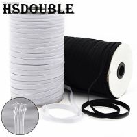 ☽♣ 5 Yards Black White Flat Elastic String Nylon Rubber Waist Band for Pregnant Baby DIY Sewing Garment Applique Bags Accessories