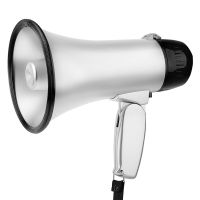 Portable 25 Watt Bullhorn Megaphone Siren Loud Speaker Recording Horn Tour Guide Speakers Megaphones