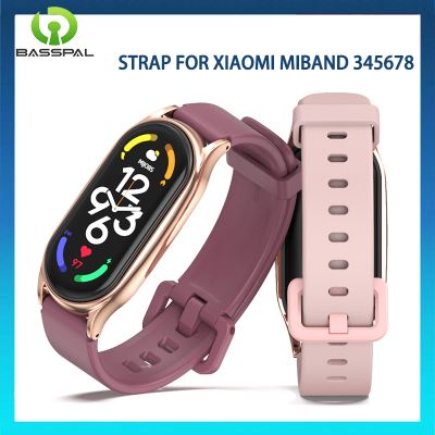 สายรัดฐานสำหรับ Mi Band 5 6 7 8สร้อยข้อมือสมาร์ทสำหรับ Mi Band 5 4 3สายซิลิโคน Correa สำหรับ Xiaomi Mi 4 Mi Band 3 Pulseira Miband สายรัดข้อมือ8 7 6