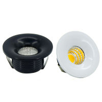 1Pc Mini Spot 3W LED โคมดาวน์ไลท์สีขาวสีดำ ทองตู้ Light โคมไฟเพดานแบบฝัง Down Light *