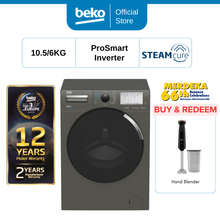 Beko Front Load Washer Dryer With Inverter Technology (10.5/6kg ...