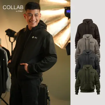 INSPI Plain Hoodie Jacket For Men with Pockets Korean Trendy Tops For