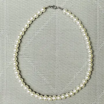 Amazon.com: Sterling Silver Pearl Choker Necklace, Handmade with 3 Dainty  Real Freshwater Pearl for Women or Girl (Silver) : Handmade Products