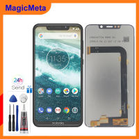 MagicMeta จอแอลซีดีไอพีเอซต้นฉบับสำหรับ Motorola Moto ชิ้นส่วนจอสัมผัสแอลซีดีของเครื่องแปลงดิจิทัลไฟฟ้าหนึ่งจอ LCD จอแสดงหน้าจอพลังงานสำหรับ Motorola Moto One