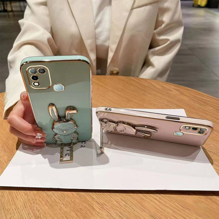 andyh-new-design-for-infinix-hot10-play-hot-11play-x688c-x688-case-luxury-3d-stereo-stand-bracket-smile-rabbit-electroplating-smooth-phone-case-fashion-cute-soft-case