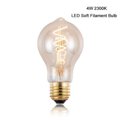 หรี่แสงได้220V 240V 4W E27หลอดไฟเอดิสัน Led A19โบราณหลอดไส้คาร์บอน40W แนววินเทจโคมไฟอุ่นสีเหลือง2300K