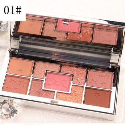 อายแชโดว์-9-ช่อง-hojo-star-diamond-eyeshadow-เนื้อแมตต์-ชิมเมอร์-เม็ดสีชัด-ราคาสบายกระเป๋า