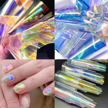 Colorful Red Transparent Glass Paper With Iridescent Color, Transparent Film,  Holographic Laser Paper, Diy Glass Film, Aurora Droplets, Phone Case, Nail  Art, Decorative Stickers, Film