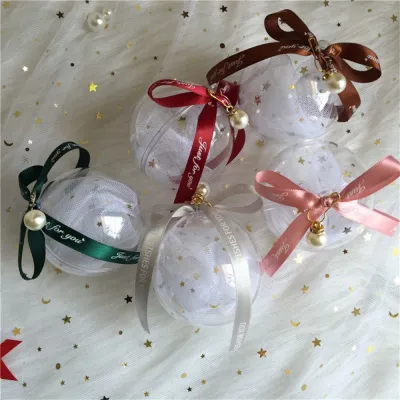 Transparent Round Ball Decoration Christmas Party Favor Packaging DIY Christmas Decoration Transparent Round Ball Gift Box Plastic Candy Box