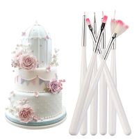 7pcs/set Fondant Cake Painting Brush Decorating Painting Dusting Promotion Icing Pastry Cake Pen Brush DIY Sugar Cooking Tool