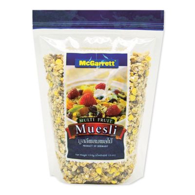 สินค้ามาใหม่! แม็กกาแรต ซีเรียล มูสลี่ มัลติ ฟรุต 1.5 กก. McGarrett Cereal Muesli Multi Fruits 1.5 kg ล็อตใหม่มาล่าสุด สินค้าสด มีเก็บเงินปลายทาง