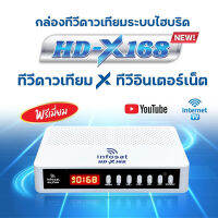 อินเทอร์เน็ต infosat HD-X168 รองรับจาน C และ KU ใช้เน็ตได้ทั้ง wifi และ LAN