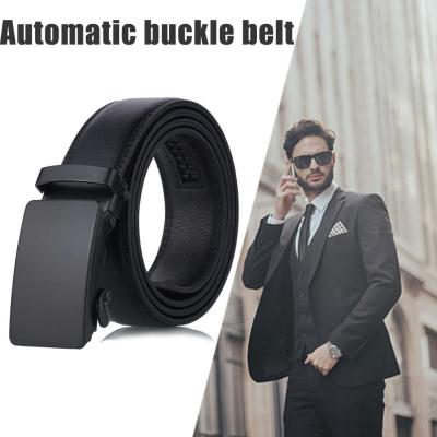 Mens Automatic Buckle Belt Pu Leather Belt For Mens Trouser Belt V3D5