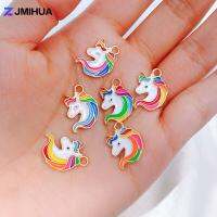 【YF】✇  15pcs/lot Enamel Charms Unicorn Pendants Earrings Necklaces Jewelry Making Crafts Accessories