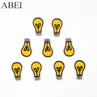 10pcs/lot Embroidery bulb Patches Iron On Small Cartoon Appliques Sewing Clothes Applique Diy mini stickers Bags Coats Badge