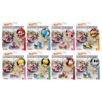 มาริโอคาร์ทล้อร้อนของแท้ใหม่1:64ล้อยาง Koopa Yoshi สีฟ้าไฟส่องของเล่นสำหรับเด็กผู้ชายของขวัญของพรีเมี่ยม1/64รถของเล่น