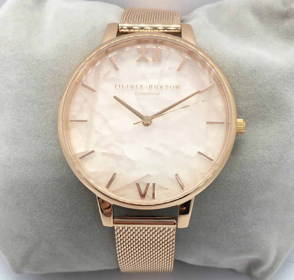 Olivia burton semi discount precious rose gold mesh