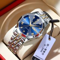 【Hot seller】 Mens automatic watch waterproof luminous mens business week calendar gift male