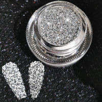 Sliver Hign Flshing เล็บคริสตัลผงสะท้อนแสง Rainbow Glitter Shiny Pigment Iridescent Glass Micro Drill Nails Art Decor-UHG MALL