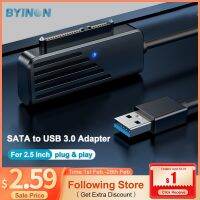 Byinon SATA to USB 3.0 Adapter Cable Up To 6 Gbps for 2.5 SATA III External HDD SSD Hard Drive Cable Reader Converter adaptador