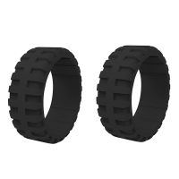 2PCS Popular for Women Silicone Cool Rings Rectangle Silicone Wedding Ring Environmental Tire Sports Ring 9.0mm 7