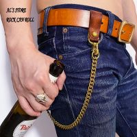 ALB59 Genuine Cowhide Leather Super Quality Handmade Durable Popular  Solid Brass Buckle Biker Belt Belts