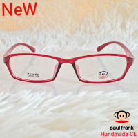 กรอบแว่นตา สำหรับตัดเลนส์ แว่นตาชาย หญิง Fashion รุ่น Paul Frank 30655 สีแดง กรอบเต็ม ทรงเหลี่ยม ขาข้อต่อ วัสดุ TR 90 รับตัดเลนส์ทุกชนิด