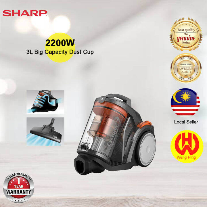 Sharp 2200W Vortix Cyclone Action HEPA Filter Bagless Vacuum Cleaner