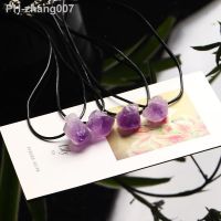 1PC Natural Crystal Amethyst Pendant Purple Gemstone Quartz Repair Fluorite Wand Stone Natural Amethyst Single Crystal Pendant