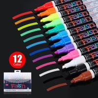 12PCS/Set Liquid Chalk Marker Pens Erasable Multi Colored Highlighters LED Writing Board Glass Window Art 8 Colours Marker PensHighlighters  Markers