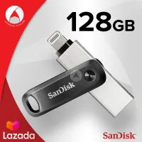SanDisk iXpand Flash Drive Go 128GB for iPhone and iPad OTG (SDIX60N-128G-GN6NE) แฟลชไดรฟ์ 2หัว แซนดิส ซินเน็ค อุปกรณ์โอนย้ายข้อมูลโทรศัพท์ มือถือ ไอโฟน ไอแพด ประกัน Synnex 2 ปี