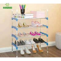 hangroo S205 ชั้นวางรองเท้า ที่เก็บรองเท้าสแตนเลส DIY พื้นสูง พร้อมหูจับ